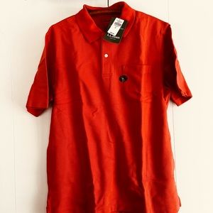 NWT L. L. Bean men’s polo orange 100% cotton